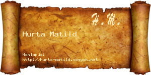 Hurta Matild névjegykártya